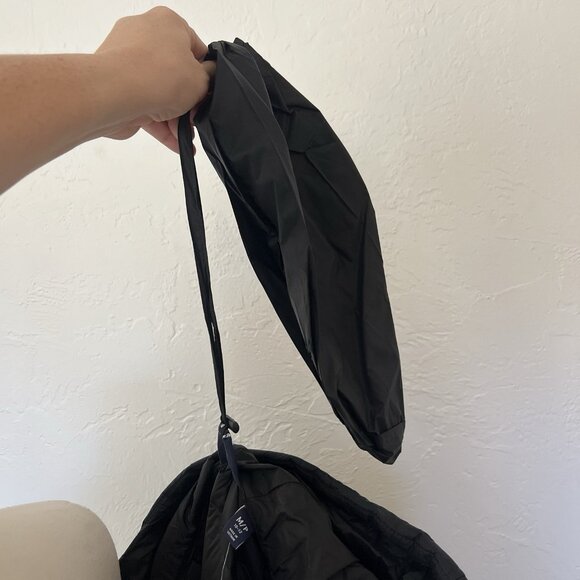 Lands' End Jacket M Womens New Black Ultralight Packable Hooded Quilted Down - Picture 7 of 9